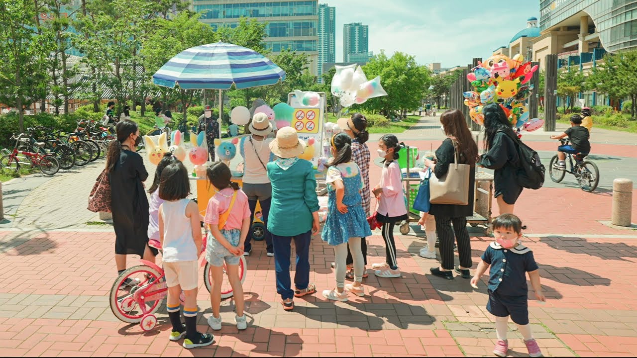 [4K HDR] Sunday Afternoon Walk Ilsan Neighborhood and Lake Park in Goyang City