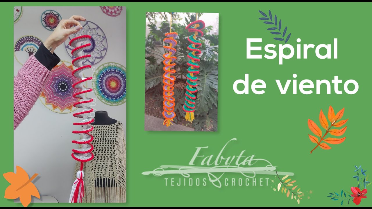 Espiral de viento o Wind Spinner, molinillo de viento en crochet