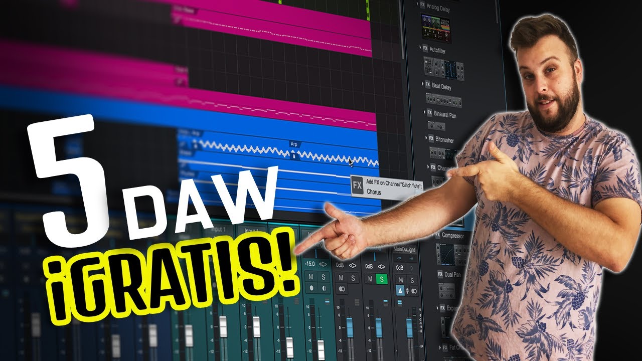 5 DAW GRATIS para GRABAR tus CONCIERTOS | DESCARGAR Programas Grabación Multipistas Gratuitos 2022