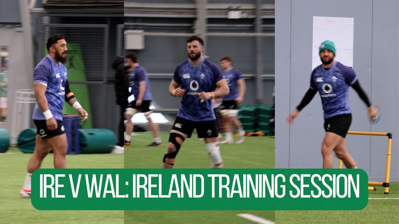 Ireland training ahead of their Guinness Six Nations Round 4 clash with Wales #IREvWAL #SixNations