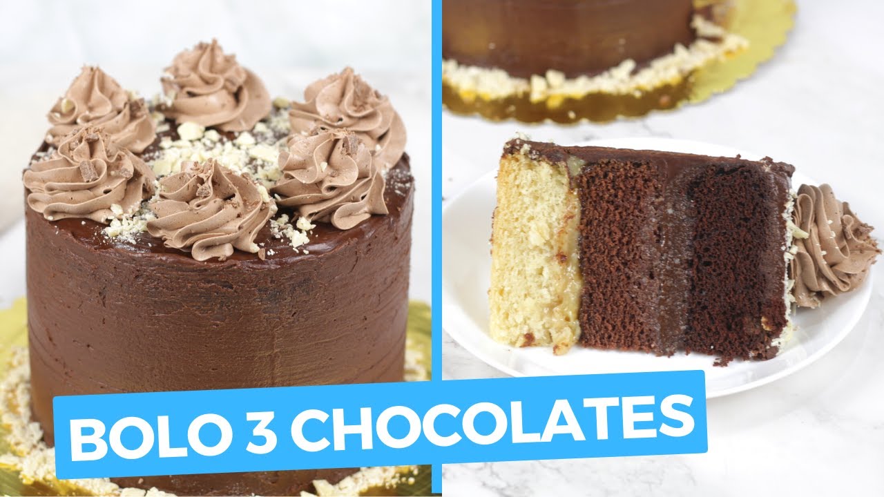 BOLO de ANIVERSÁRIO 3 CHOCOLATES (VEGANO & DELICIOSO)