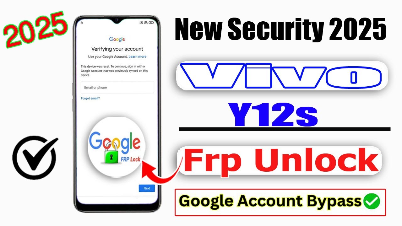 Vivo Y12s (V2026)Frp Bypass/Google Account Unlock Android 11/