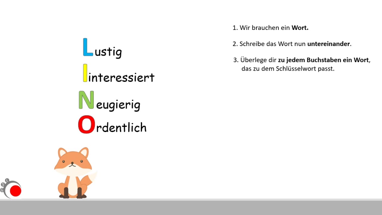 Ein Akrostichon schreiben - Teil 2