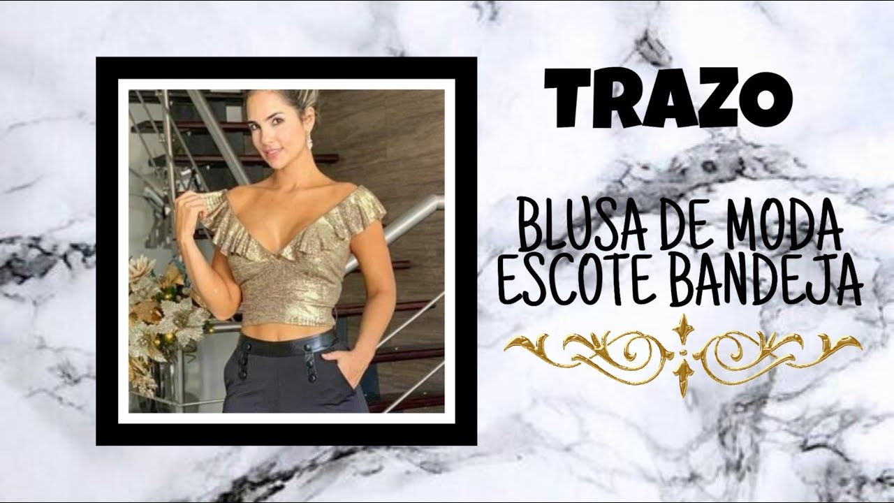 BLUSA DE MODA ESCOTE BANDEJA (TRAZO)
