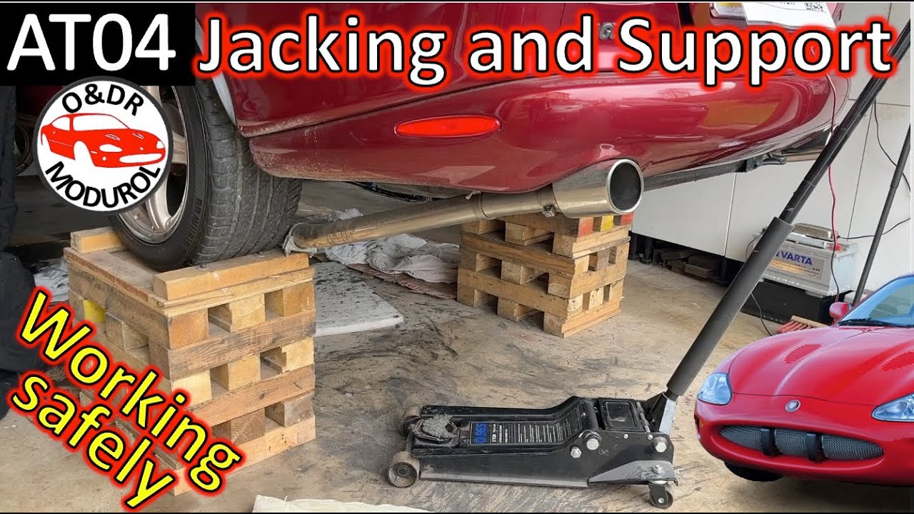 Jaguar XK8 Jacking and Support. Where can you put the Jack? Working safely under car. XKR X100 AT04