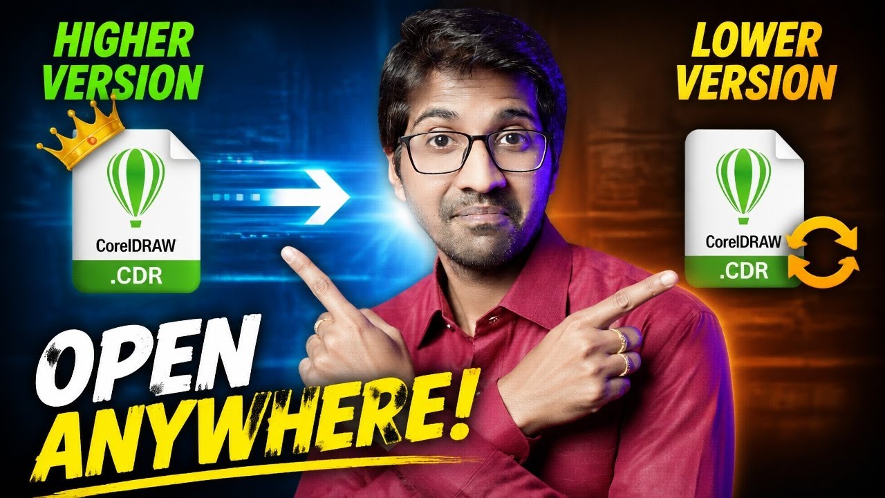 How to Open CorelDraw File In Any Version | Higher Version File Open in Lower Version