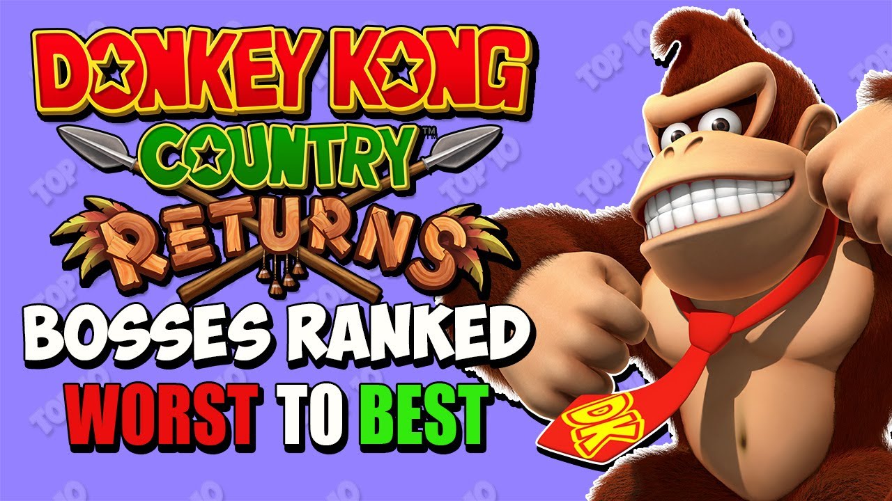 EVERY Donkey Kong Country Returns Boss Ranked! - Worst to Best!