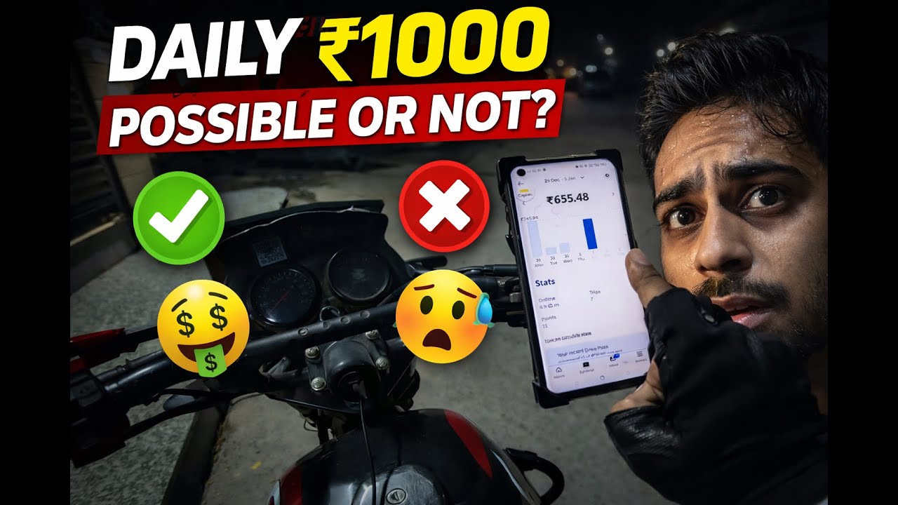 ₹1000 Daily&hellip; Sach Ya Jhoot? |  Bike Taxi Vlog