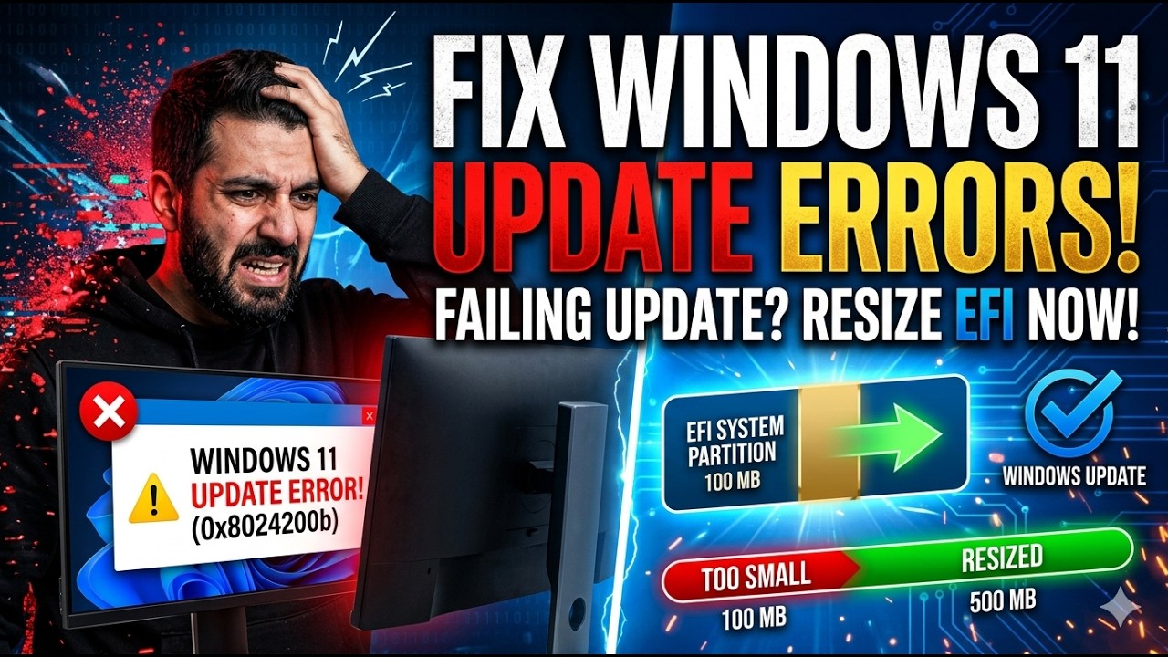 How to Resize EFI Partition to Fix Windows 11 Update Errors