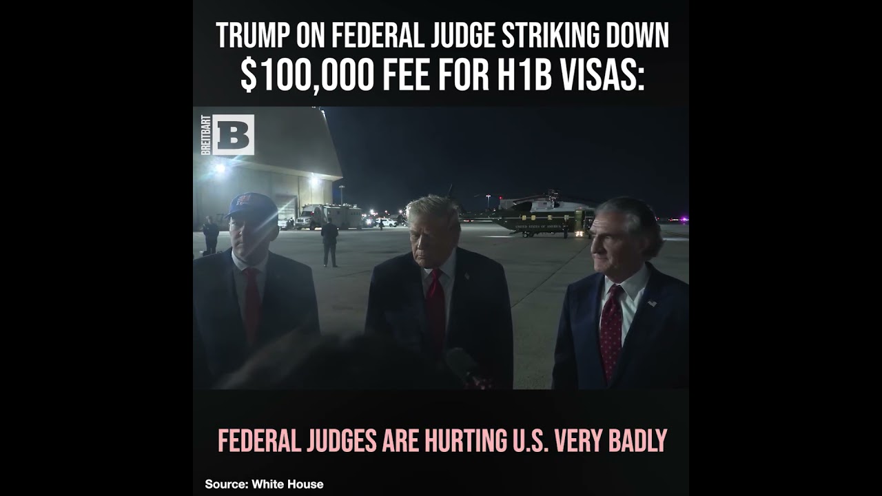 Трамп об отмене федеральным судьей пошлины в $100 000 за визу H1B: федеральные судьи наносят огро...