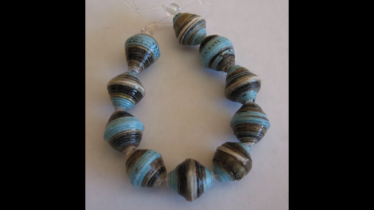 Making a bicone paper bead