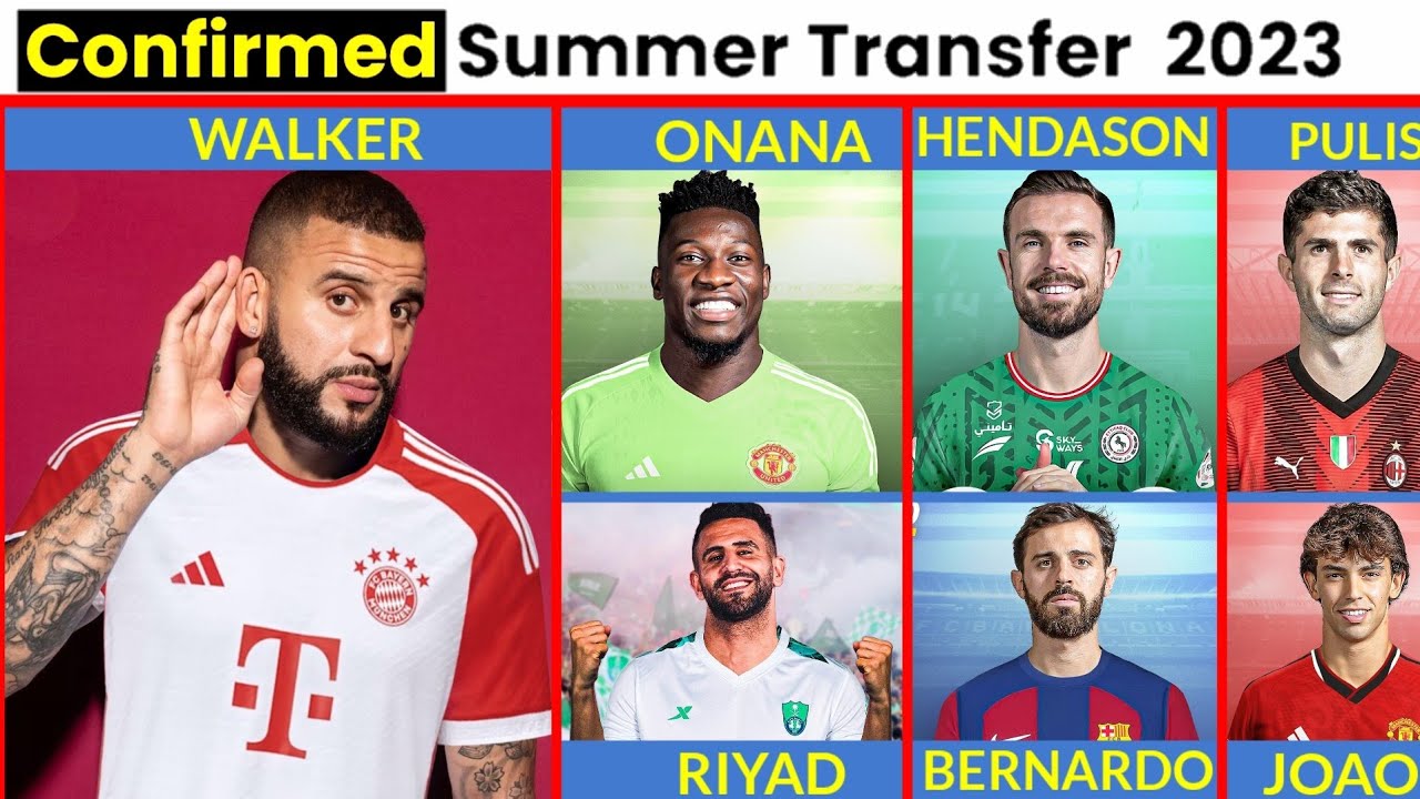 🚨 ALL CONFIRMED TRANSFER NEWS TODAY SUMMER 2023,WALKER TO BAYERN 🔥, ONANA TO UNITED, SILVA TO BARCE