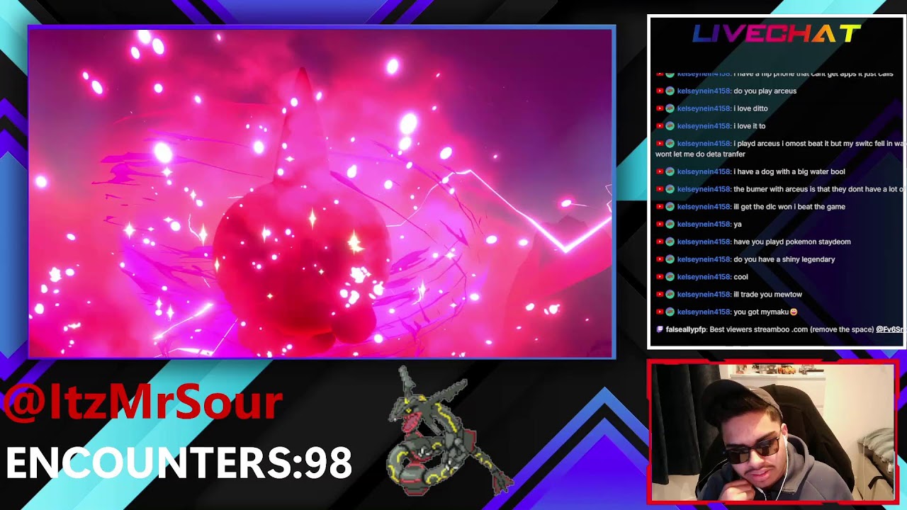 SHINY HUNTING RAYQUAZA IN POKEMON SWORD LIVE