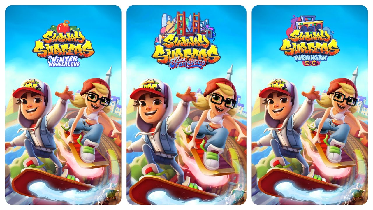 Subway Surfers Winter Wonderland 2024 vs San Francisco 2024 vs Washington D. C. 2025