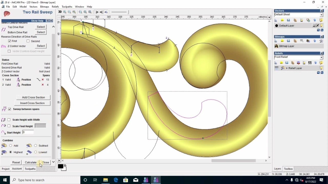 Artcam Tutorial make a design hand carving is convert into artcam file