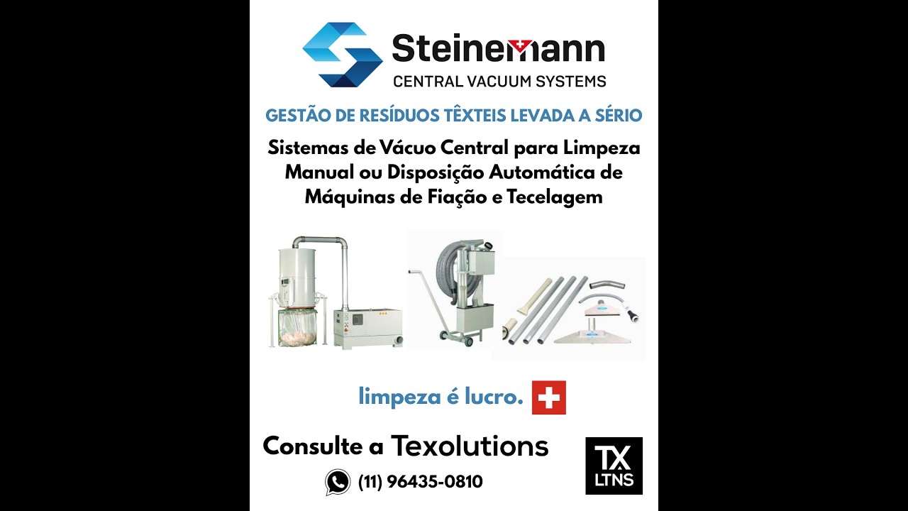 Limpeza Manual da Tecelagem com Sistema de Vácuo Steinemann