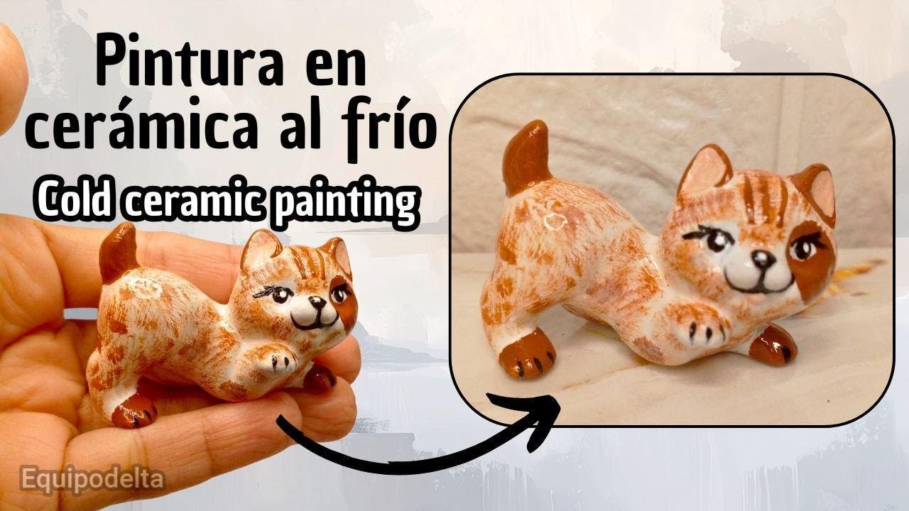 Pintura en cerámica al frío, hermoso gatito perrito miniatura #diy #howto