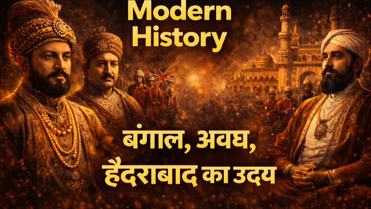 मुग़ल साम्राज्य के बाद प्रांतीय राज्यों का उदय | Bengal, Awadh & Hyderabad