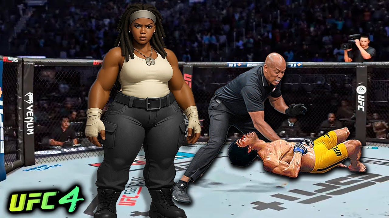 Bruce Lee vs. African Biceps Girl (EA sports UFC 4)