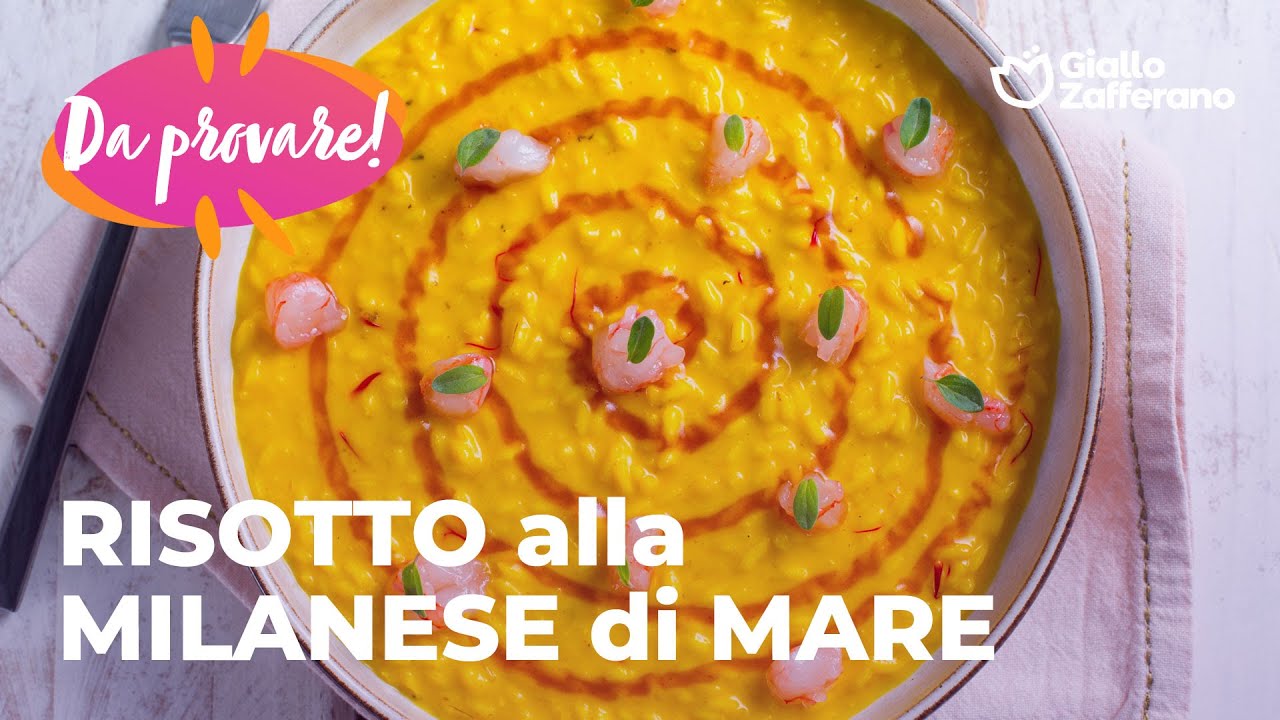 RISOTTO alla MILANESE con GAMBERO VIOLA: una VERSIONE di MARE da provare subito😎💛💜🦐