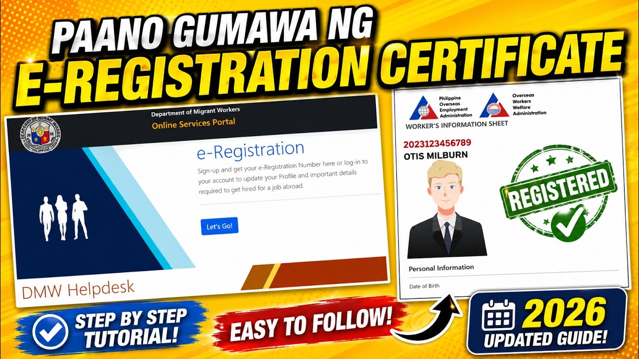 Paano kumuha ng ereg certificate | POEA Online e-Registration Certificate