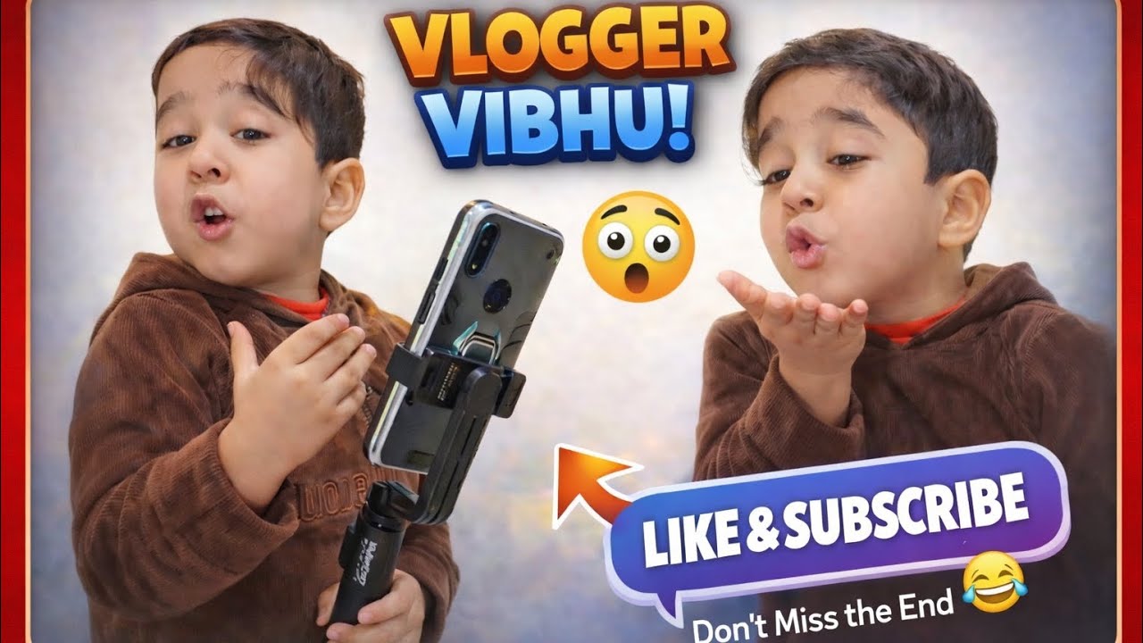 Vlogger Vibhu !😳🎥 End mein Vibhu ne kya kiya?😳🤔 #vlog #youtube #funny 