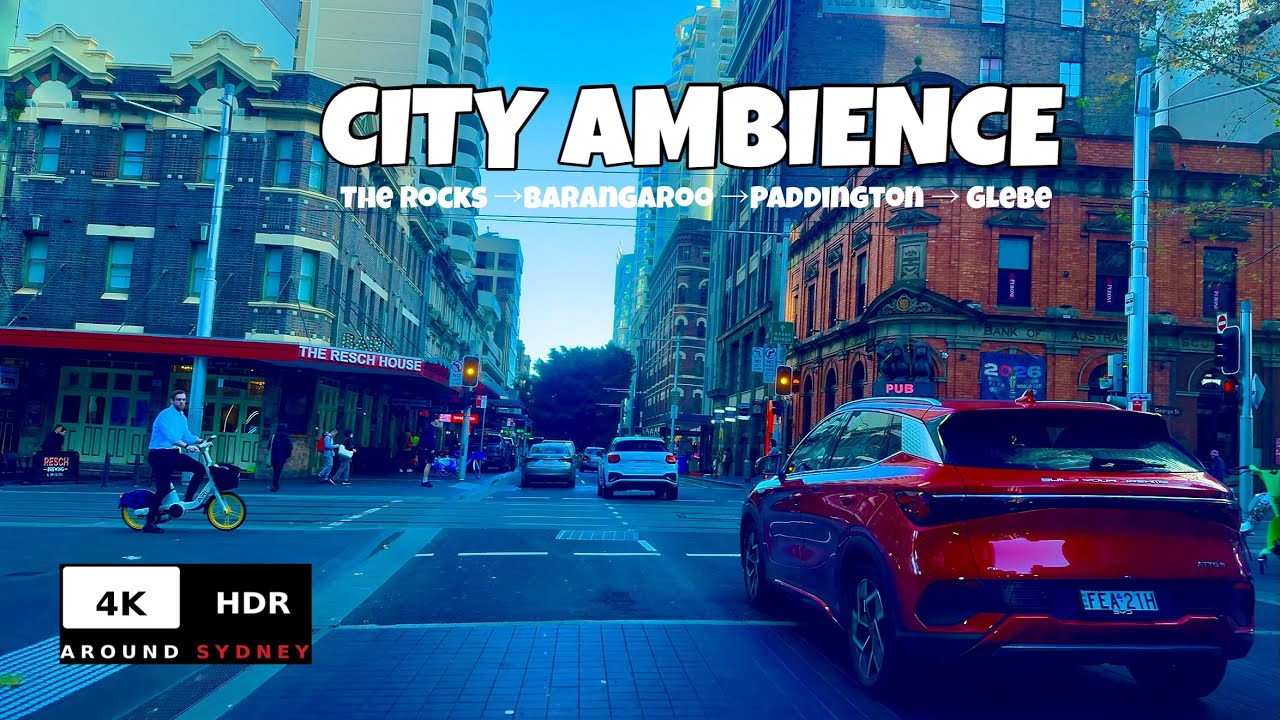 City Ambience | The Rocks &rarr; Barangaroo &rarr; Glebe | Sydney Drive 4K HDR 60FPS⁠