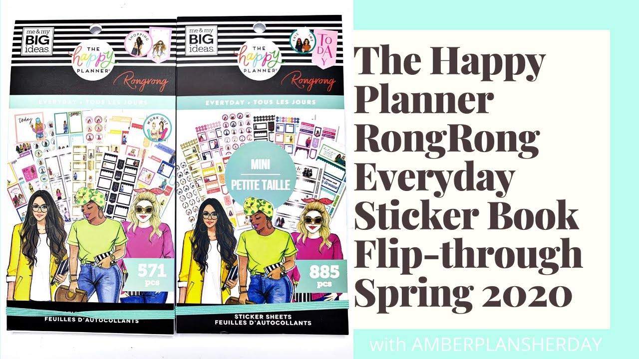 The Happy Planner RongRong Everyday Sticker Book Flip Through   Spring 2020