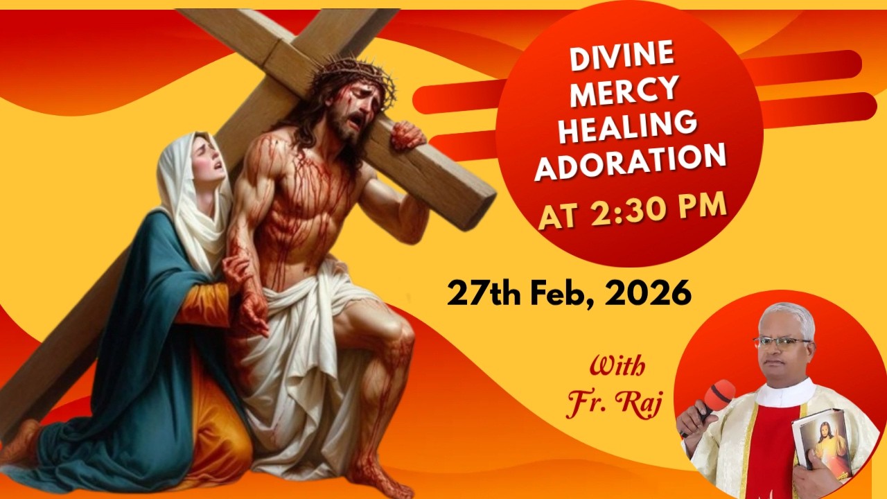 GOOD NEWS is live.  Divine Mercy Healing Adoration Live 2.30 pm Holy Family church Nagpur