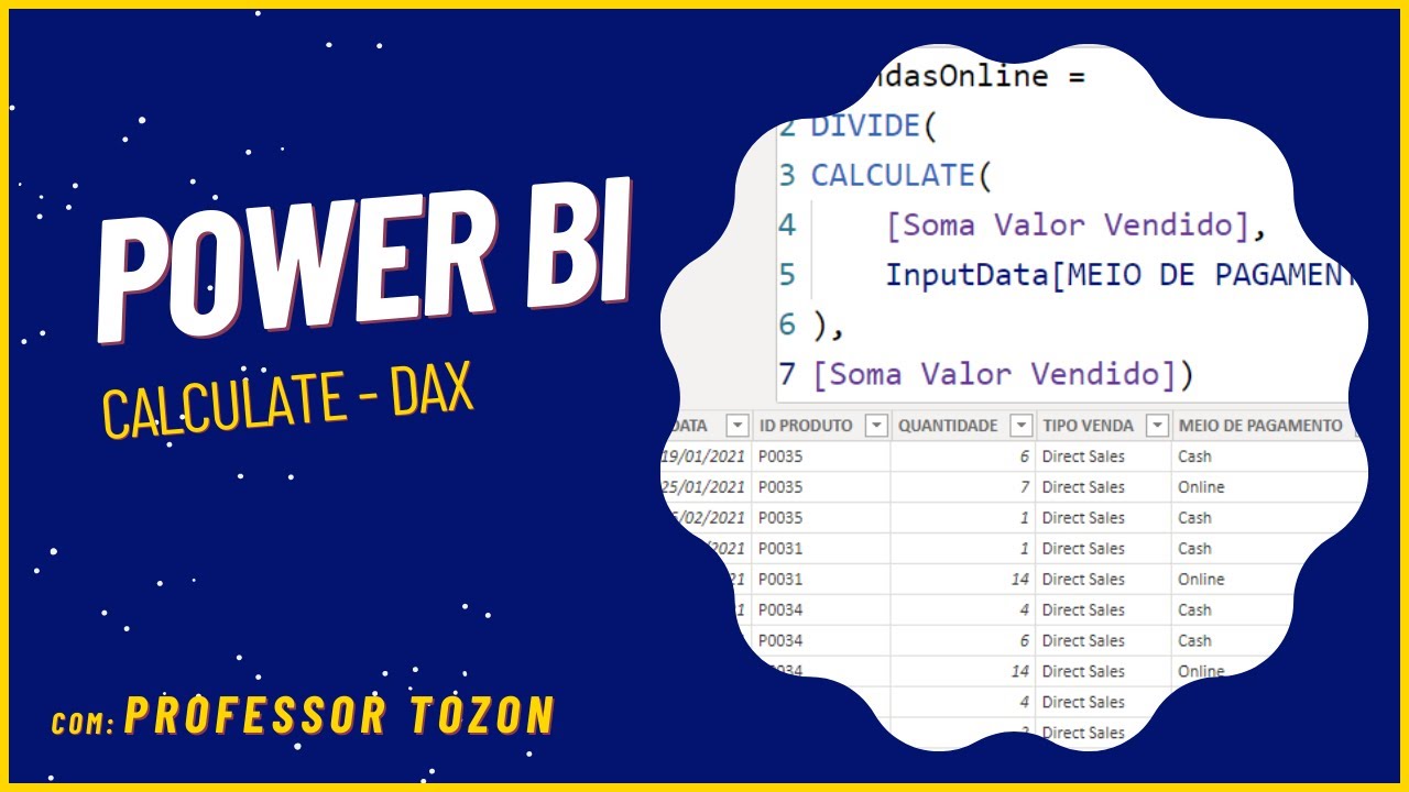 Como usar a Fórmula CALCULATE no Power BI (A Fórmula Mais Importante do Power BI!)