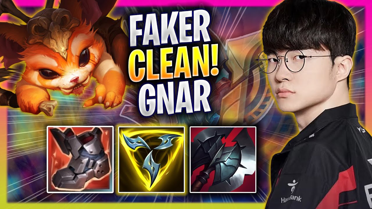 FAKER IS SO CLEAN WITH GNAR! - T1 Faker Plays Gnar TOP vs Pantheon! | Season 2025