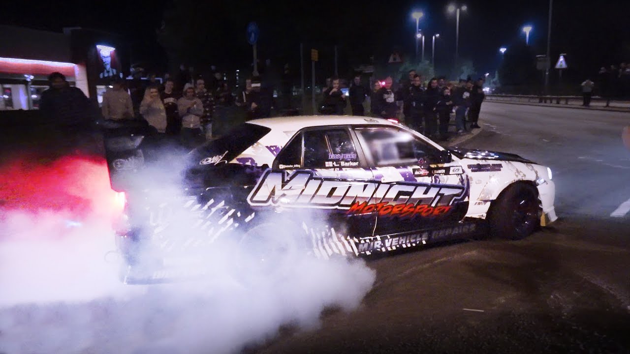 Tuner Cars Leaving a Car Show - September 2017