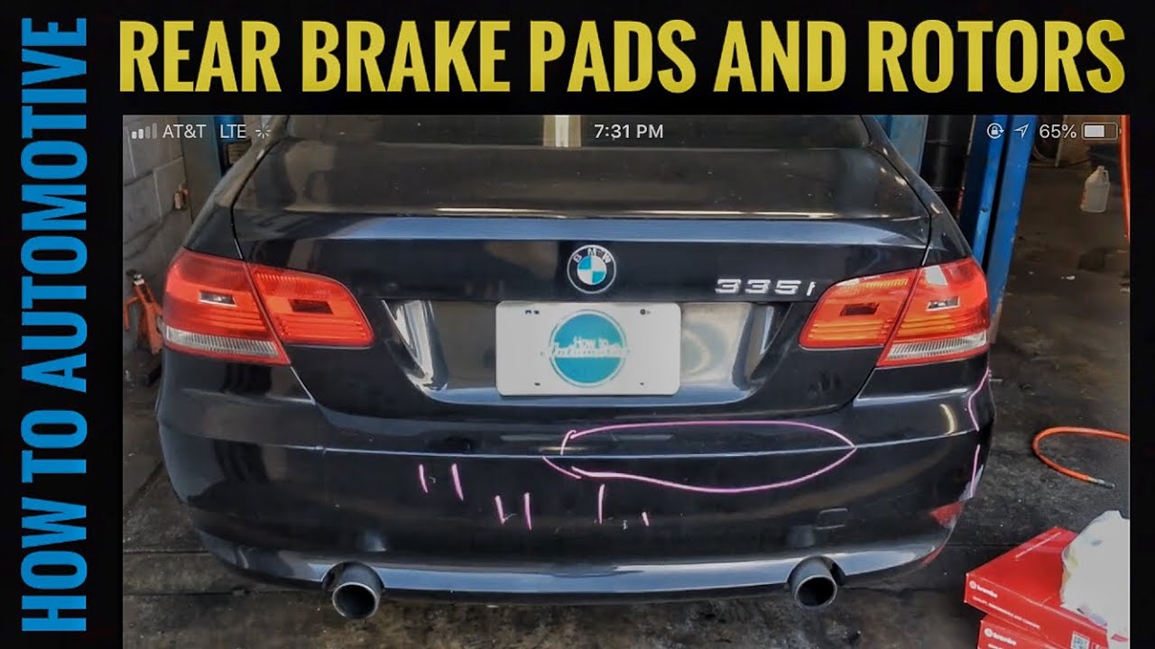 How To Replace Rear Brake Pads, Rotors And Wear Sensor On A BMW 335i.