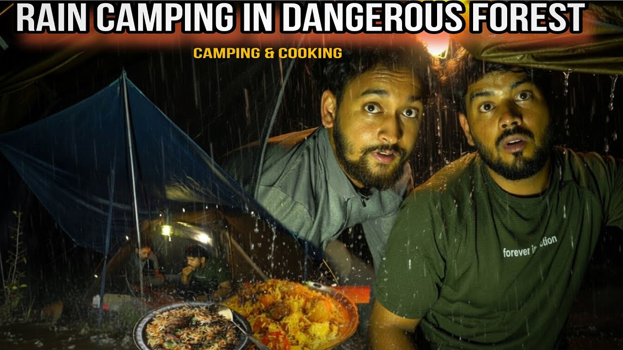 Rainy Night Camping in the Mountains 🌧️ | Extreme Camping in India #vlog 