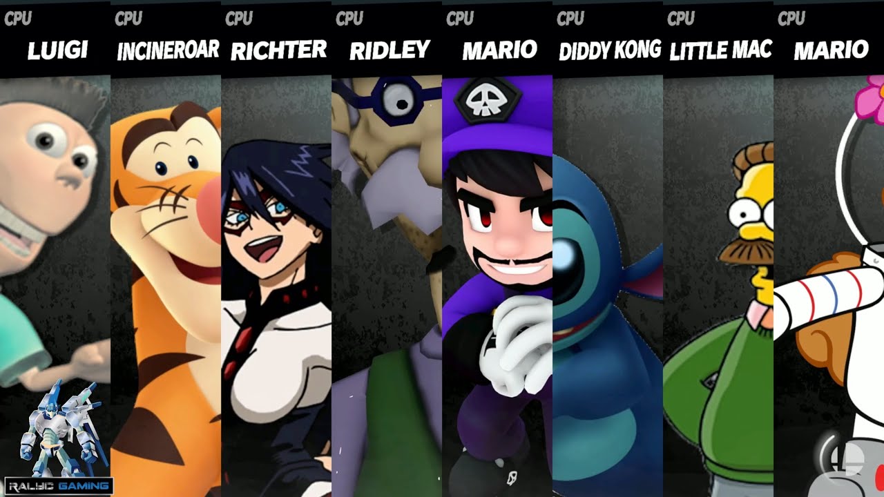 Sheen vs Tigger vs Midnight vs Grandpa Lou vs SMG3 vs Stich vs Ned vs Sandy