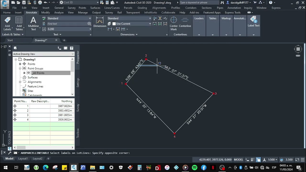 ¡Aprende a Crear un Cuadro de Rumbos y Distancias en Civil 3D! 📐