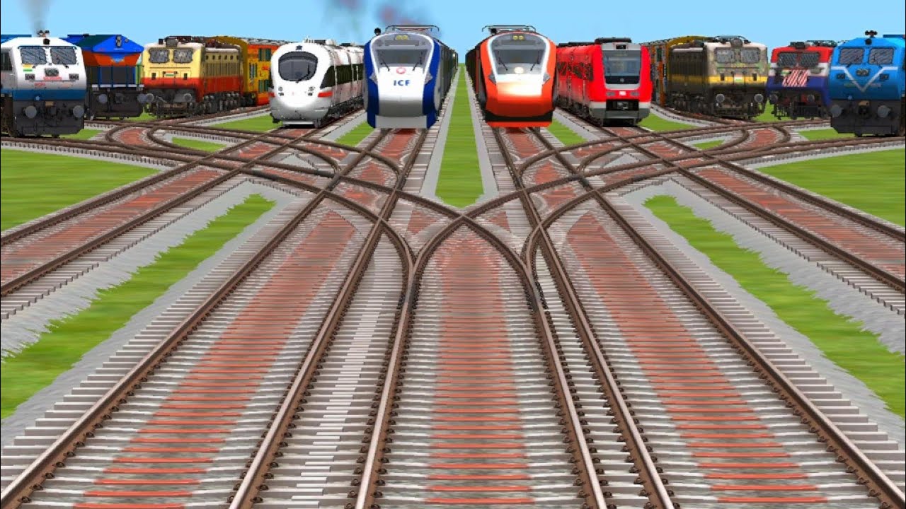 Vande Bharat and metro and bullet train bike competition running all Trans very fast and local train