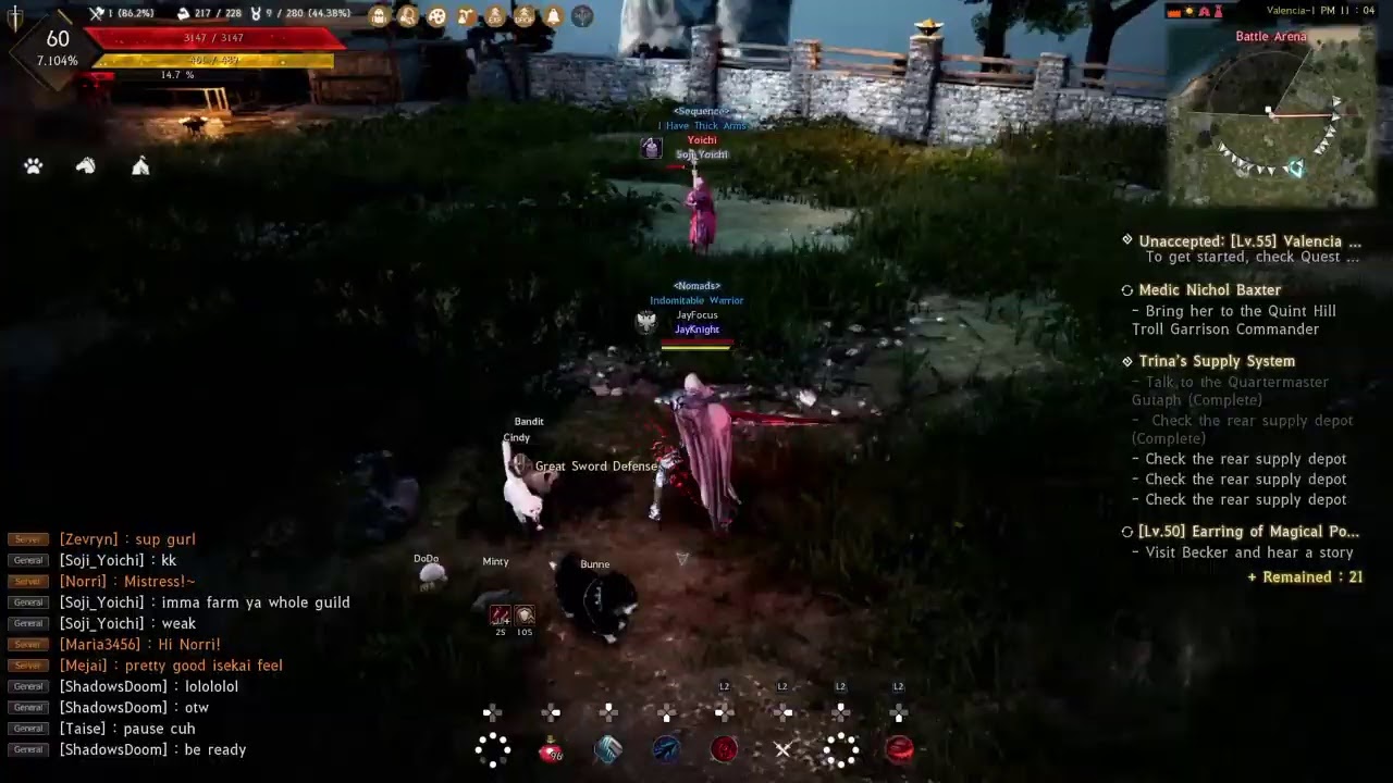 Jay_Focus BDO warrior pov PvP/PS4 some 1v1s with 509 GS musa