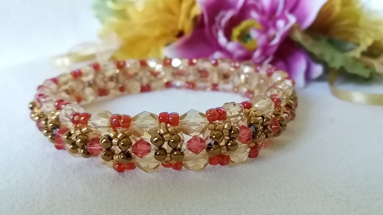 TUTORIAL BRACCIALE RAFFAELLA  CON 8/0 TOHO E BICONO SWAROVSKI | DIY