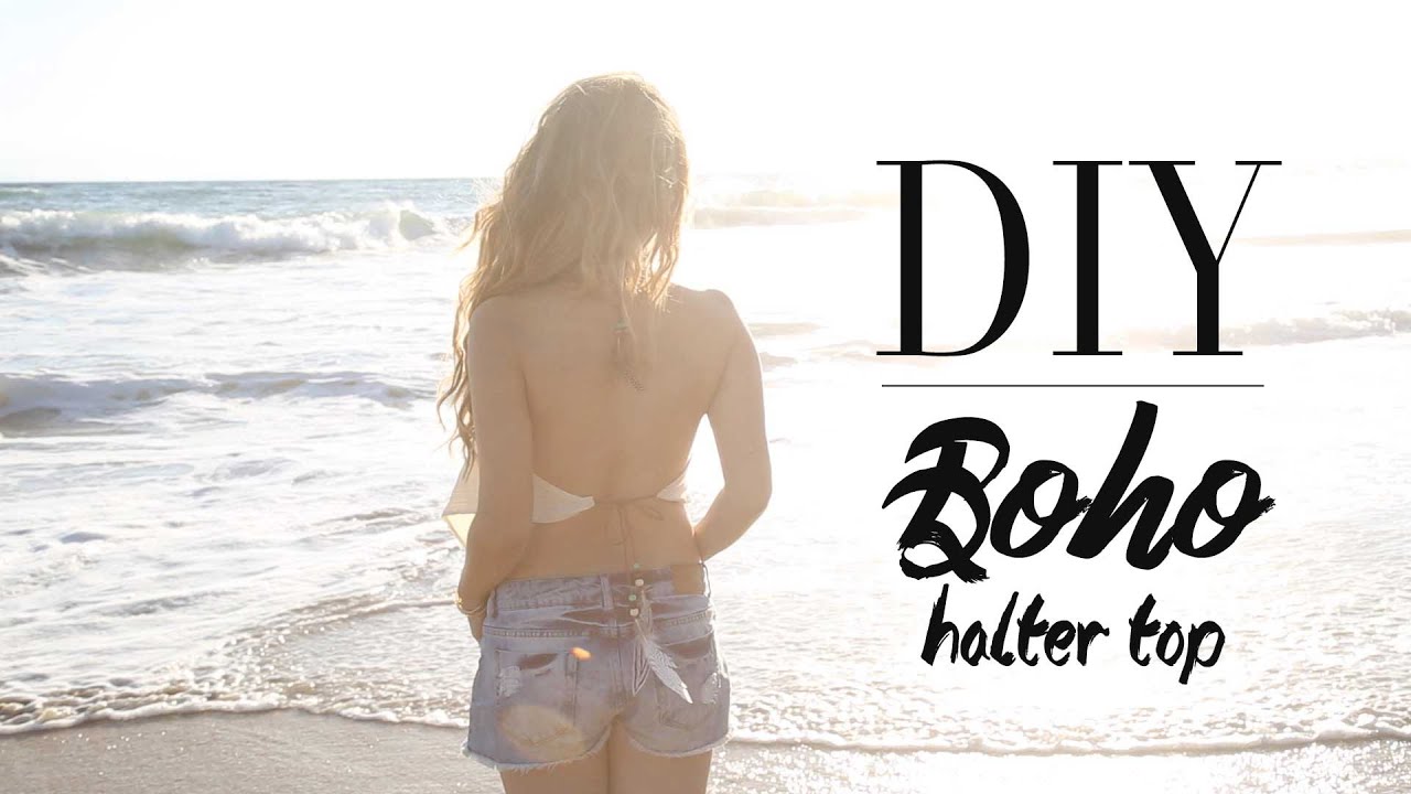 DIY Cute Boho Halter Top | NO SEW | ANN LE