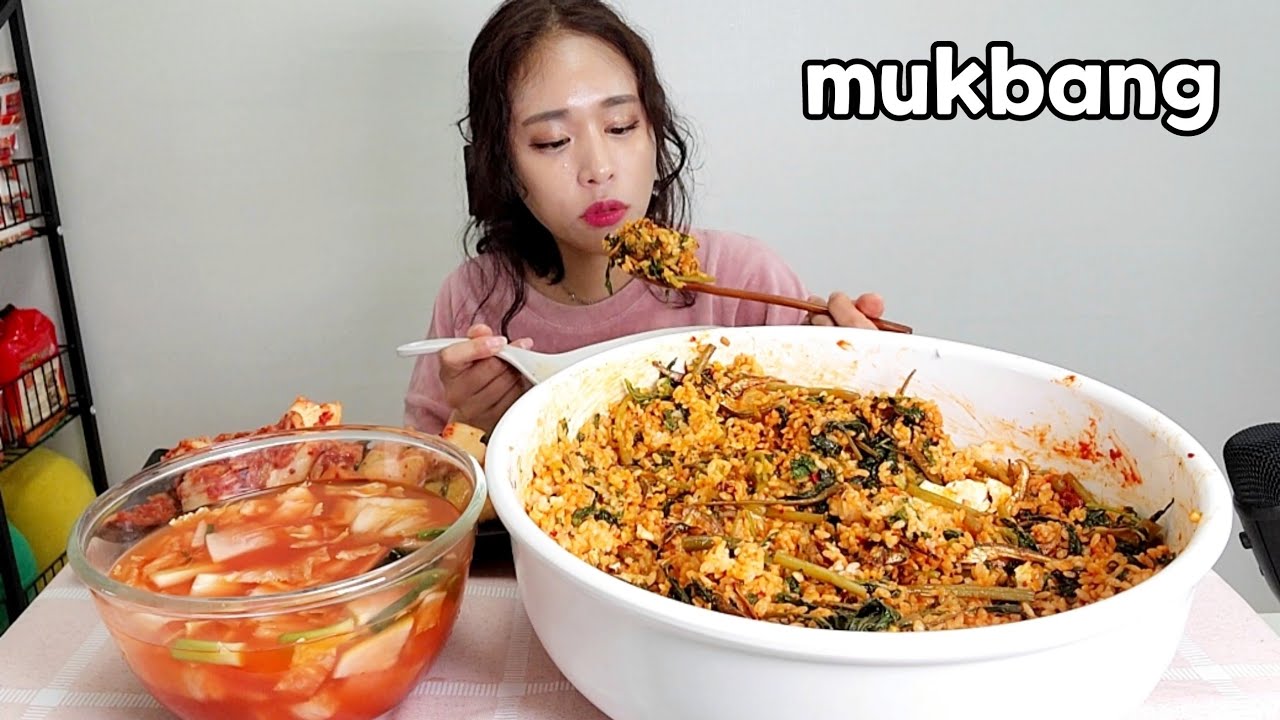 엄마표 나물비빔밥 냉털비빔밥 먹방(다못먹었어요!) Korean Food Bibimbap Mukbang eating show