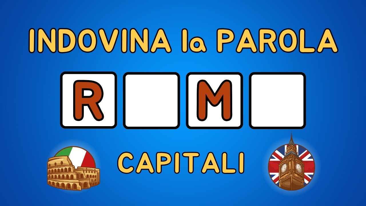 🏙️ Indovina la Capitale  - Impara le Capitali del Mondo  - Quiz con Lettere e Parole 🌆