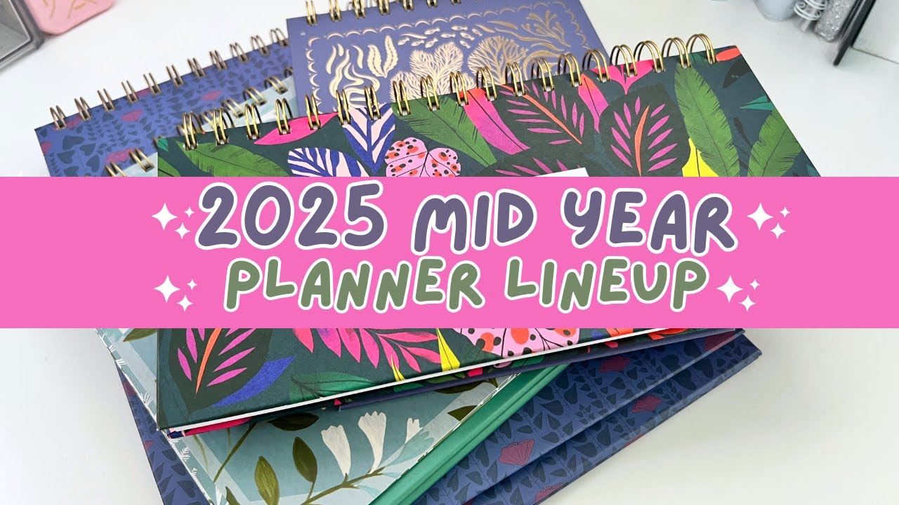 2025 mid year planner lineup! | everyday carry, social media, meal planning