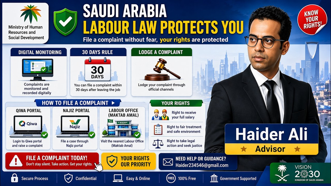 Saudi Labour Law Update 2026 | Salary not received | Complete Guide by Haider Ali #advice