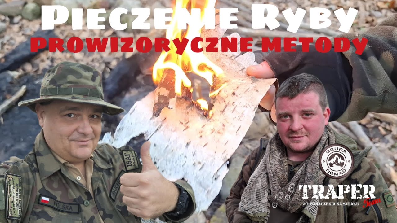Traper Team  - Pieczenie ryby metodą prowizoryczną w lesie