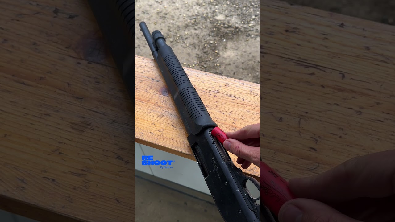 100-ROUND SHOTGUN😱 #shotgun #gun #hunting #tactical #12gauge  #asmr #reshoot