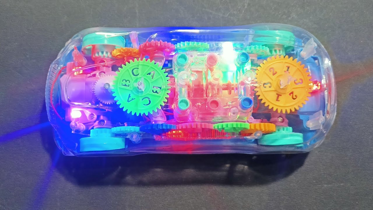 360 Degree Rotating transparent concept racing car |ASMR| meri learning car with 3d light effect🤩