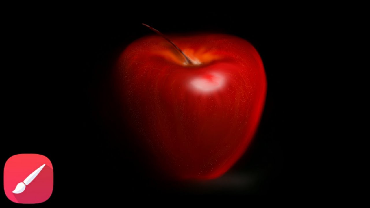 A simple method to draw realistic apple | hyper-realistic | infinite painter tutorial step by step