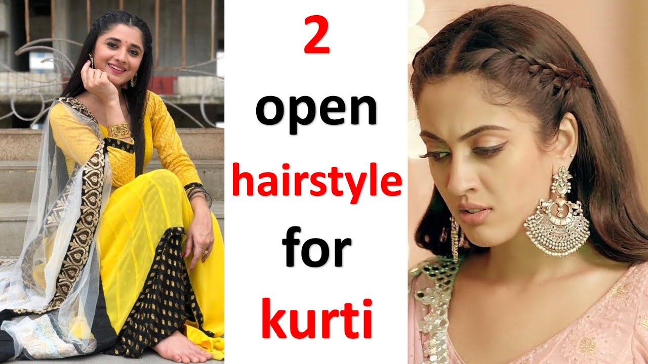 2 Easy open hairstyle for kurti | wedding hairstyle for beginners | hair style