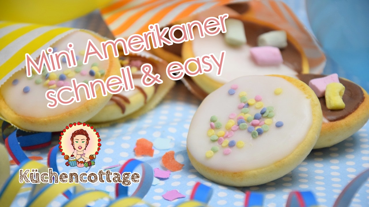 Mini Amerikaner | Rezept Video Anleitung | Karneval & Fasching | schnell & easy | mit Küchencottage